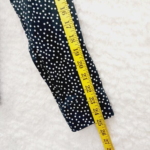 Blouse Sz M Polka Dot Preppy Classic Ralph Lauren Goth Shirt Office Houndstooth - Picture 7 of 12